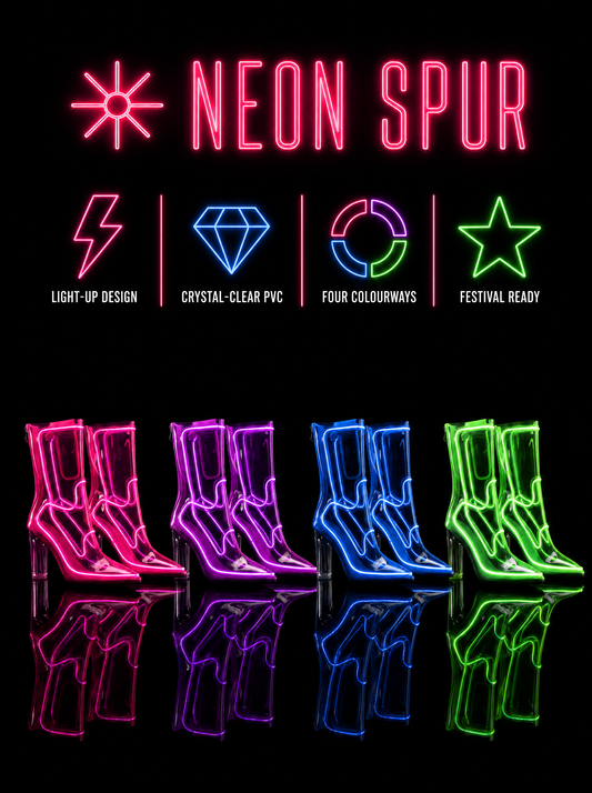Neon Spur LED Cowboy Boots